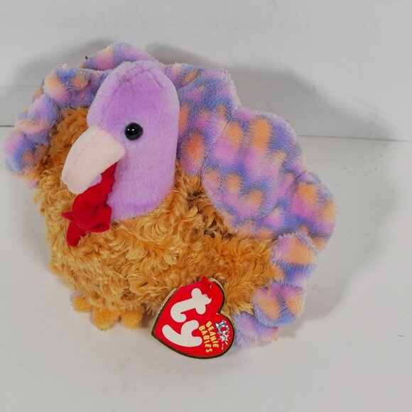 Ty Tommy Turkey Beanie Babies Collection Plush Toy With Heart Tag - Nov. 21 2002 - Picture 4 of 6